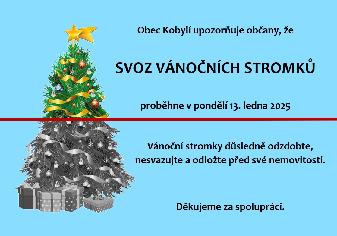 Svoz vnonch stromk 2025